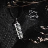  Dây chuyền đá thạch anh Trắng quấn bạc S925, đá phong thuỷ Clear Quartz, vòng đá bảo vệ, vòng đá năng lượng 