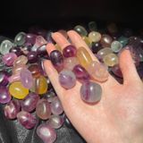  Tumbled viên đá Fluorite tự nhiên, đá thanh tẩy, đá thạch anh, đá phong thuỷ 