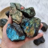  Viên đá thô to Labradorite (Đá xà cừ - Hắc Nguyệt Quang) đá thanh tẩy Tarot, Reiki, đá thạch anh phong thủy 