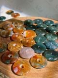  Đồng điếu đá phong thủy mã não Moss Agate (Băng Ngọc Thủy Tảo) 