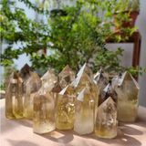  Trụ đá thạch anh Vàng (Citrine) may mắn, trụ đá thanh tẩy trong Tarot, Reiki, thiền định, phong thủy 