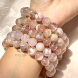  Vòng tay Mã Não Hoa Anh Đào (Blossom Agate) 10li 