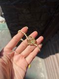  Macrame Citrine tumbled thạch anh vàng, vòng tay hỗ trợ hạnh phúc, tự tin, thịnh vượng, học tập 