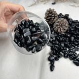  Vụn đá Black Obsidian (đá thuỷ tinh núi lửa), đá thạch anh, đá thanh tẩy bài Tarot, đá phong thuỷ 