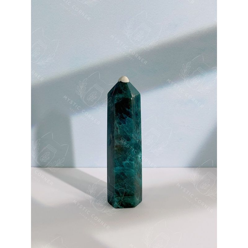  Trụ đá Blue Apatite hỗ trợ luân xa 5, trụ đá thanh tẩy, đá phong thuỷ, đá năng lượng 