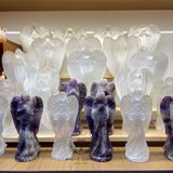  Tượng đá thạch anh thiên thần Angel, đá phong thủy, đá thanh tẩy không gian, Reiki, thiền định 