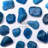  Tumbled Blue Apatite tự nhiên, đá thanh tẩy dùng trong Tarot, thiền định, Reiki, Phong thủy 