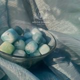 Viên đá Aquamarine (Ngọc Xanh Biển), đá thanh tẩy, đá phong thủy dùng trong Tarot, Reiki, thiền định 