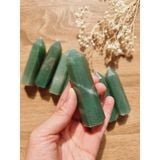  Trụ đá thanh tẩy, đá thạch anh Xanh Green Aventurine, đá phong thủy dùng trong Tarot, Reiki, thiền định 