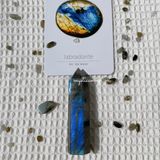  Trụ Labradorite đá xà cừ dùng trong thanh tẩy Tarot, thiền định 