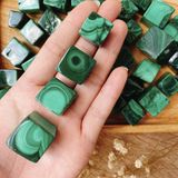  Viên đá thanh tẩy Malachite Tumbled (Đá Lông Công) tự nhiên dùng trong Tarot, Reiki, đá phong thủy 