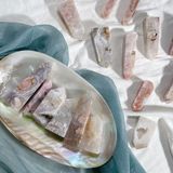  Trụ đá thạch anh Druzy Blossom Agate (Thạch anh mã não hoa anh đào) 