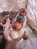  Palm Polychrome Jasper hỗ trợ ổn định hào quang, tăng năng lượng cơ thể thể chất, trí tuệ, đá thạch anh, đá phong thủy 