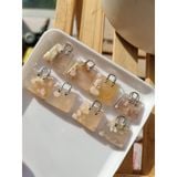  Charm túi đá hoa anh đào (Blossom Agate), dùng thanh tẩy trong Tarot, Reiki, thiền định, phong thủy 