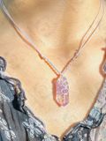  Dây chuyền Macrame Thạch anh Tím Vera Cruz Amethyst in Mexico, vòng cổ đá năng lượng hỗ trợ trực giác, tinh thần 