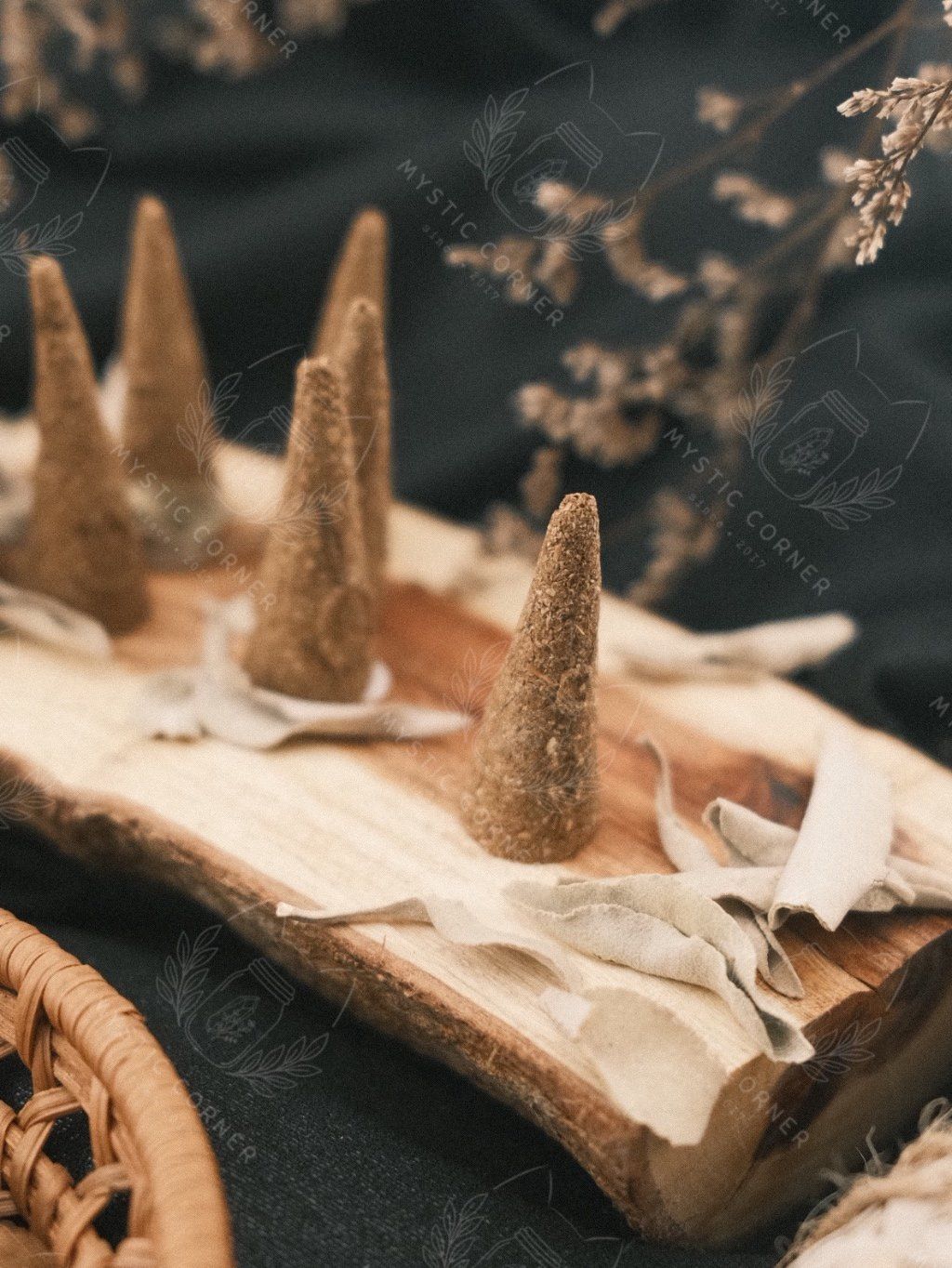  [ORGANIC TỰ NHIÊN] Nụ Thảo Mộc White Sage (Xô Thơm Trắng) White Sage Incense Cones, nụ trầm thanh tẩy nhà cửa 