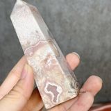  [HÀNG ĐẸP, LỰA] Pink Amethyst with Blossom Agate, đá thạch anh, đá thanh tẩy 