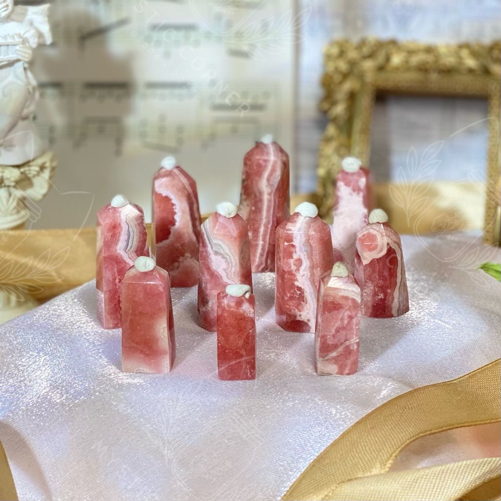  [HIGH QUALITY] Đá Đào Hoa Rhodochrosite, đá mang năng lượng yêu thương, tình yêu, chữa lành, đá phong thuỷ, reiki 