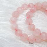  Vòng tay đá phong thuỷ thạch anh Hồng tự nhiên size 8li - 10li 