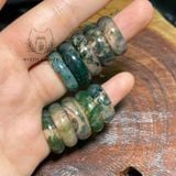  Nhẫn rêu Băng Ngọc Thuỷ Tảo (Moss Agate) đá mã não, đá phong thuỷ 