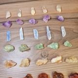  [SET NHỎ] Combo 7 viên đá thạch anh thô hỗ trợ luân xa (Chakra), đá thanh tẩy, đá Reiki 