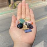  Túi 9 viên đá thach anh, đá thanh tẩy bài Tarot, đá phong thuỷ hỗ trợ may mắn, quà tặng 