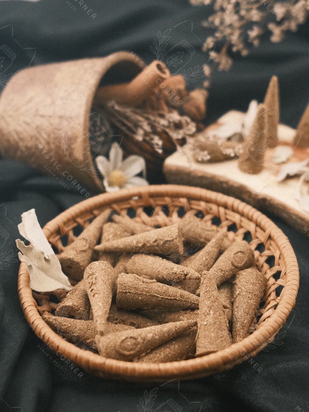  [ORGANIC TỰ NHIÊN] Nụ Thảo Mộc White Sage (Xô Thơm Trắng) White Sage Incense Cones, nụ trầm thanh tẩy nhà cửa 