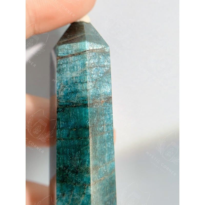  Trụ đá Blue Apatite hỗ trợ luân xa 5, trụ đá thanh tẩy, đá phong thuỷ, đá năng lượng 