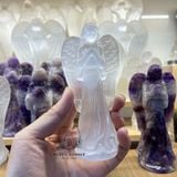  Tượng đá thạch anh thiên thần Angel, đá phong thủy, đá thanh tẩy không gian, Reiki, thiền định 