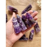  Trụ đá thạch anh Tím (Amethyst) làm Grid, đá thanh tẩy Tarot, Reiki, thiền định, đá phong thủy 