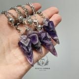  Con lắc cảm xạ đá Tím (Amethyst Quartz), trong Tarot, cảm xạ học, Reiki, phong thủy, chỉ số bovis 