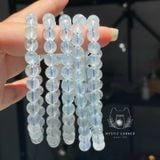  Vòng tay chuỗi hạt phong thuỷ đá Aquamarine loại trong đẹp (Ngọc Xanh Biển) tự nhiên 