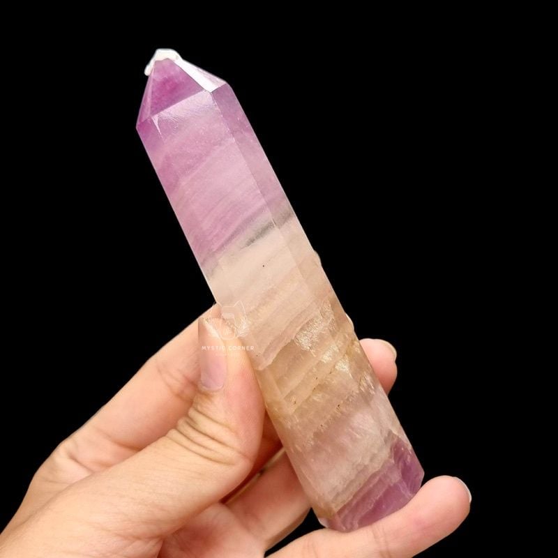  [HÀNG ĐẸP] trụ Fluorite, trụ đá thạch anh, đá thanh tẩy Tarot, Reiki, thiền định 