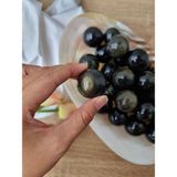  Cầu đá Black Obsidian Gold Sheen (đá núi lửa) làm Grid, trụ thanh tẩy Tarot, Reiki, thiền định, đá phong thủy 