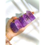  [High quality] Trụ đá thạch anh Tím hỗ trợ trực giác, luân xa 6, bảo vệ tâm linh, đá phong thuỷ, đá thanh tẩy, reiki 