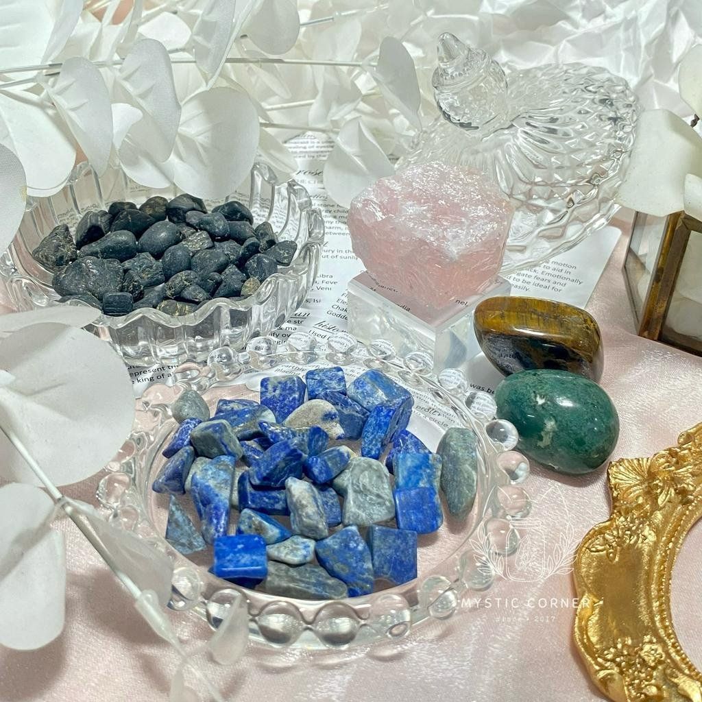  Set đá may mắn cho Kim Ngưu, đá thạch anh, đá thanh tẩy Tarot, đá phong thuỷ 