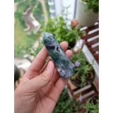  Trụ đá thanh tẩy Moss Agate (mã não rêu), trụ đá phong thủy dùng trong Tarot, Reiki, thiền định 