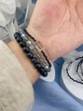  Vòng tay đá phong thuỷ Thạch Anh Trắng lu thống thắt macrame hỗ trợ thu hút năng lượng tích cực 