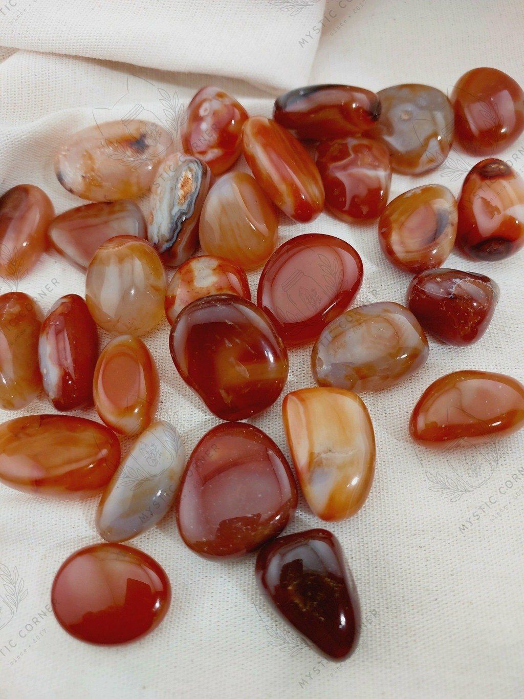  Tumbled viên đá thanh tẩy Carnelian mã não đỏ tự nhiên thúc đẩy năng lượng sống, sự mạnh mẽ và quyết liệt của bản thân 