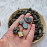  Đá thô Labradorite mini (Đá xà cừ - Hắc Nguyệt Quang) đá thanh tẩy Tarot, Reiki, đá thạch anh phong thủy 