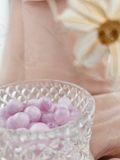  Cầu đá Kunzite mini tự nhiên hỗ trợ năng lượng yêu thương xoa dịu tinh thần, đá thanh tẩy Tarot, đá phong thủy reiki 
