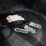  Dây chuyền đá thạch anh Trắng quấn bạc S925, đá phong thuỷ Clear Quartz, vòng đá bảo vệ, vòng đá năng lượng 