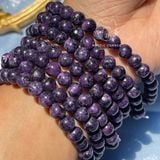  Vòng đá phong thuỷ Đá Mắt Rồng Tím Charoite 6li 