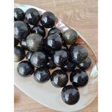  Cầu đá Black Obsidian Gold Sheen (đá núi lửa) làm Grid, trụ thanh tẩy Tarot, Reiki, thiền định, đá phong thủy 