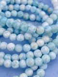  Chuỗi vòng tay đá Larimar Dominica 6li, viên đá phong thuỷ của vùng biển Atlantis 