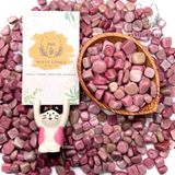  Vụn đá Rhodonite loại đẹp (Tường Vi Thạch), đá thanh tẩy Tarot, Reiki, đá thach anh phong thủy 