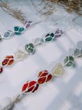  Dây treo đá thạch anh thô 7 luân xa kèm thanh Selenite, đá thanh tẩy, reiki 