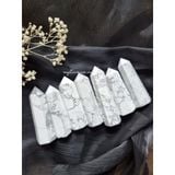  Trụ đá thanh tẩy Howlite trắng (đá Bạch Tùng) 