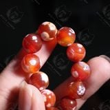  Vòng hạt đeo tay Carnelian Cherry Blossom Agate hỗ trợ tự tin cân bằng cảm xúc, thể hiện bản thân 