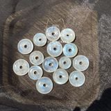  Đồng điếu Moonstone (đá Mặt Trăng) chất trong, ánh lửa xanh chất lượng cao, dùng làm trang sức, phong thủy, Reiki 